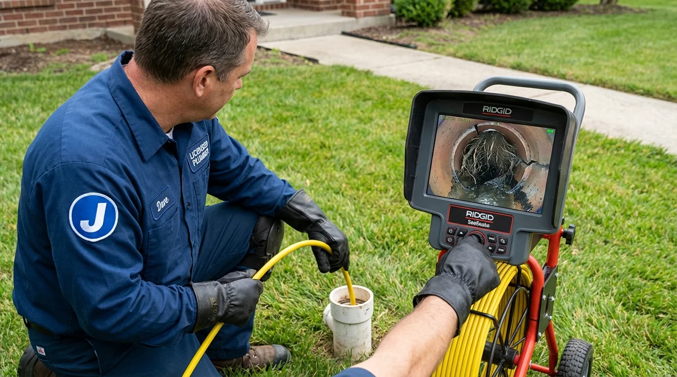 Sewer camera inspection being performed by Johns Plumbing LLC in Estes Park