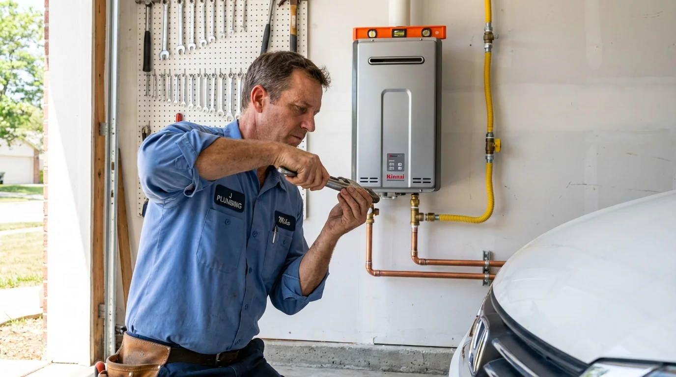 Tankless water heater installation by a Johns Plumbing LLC plumber in Estes Park